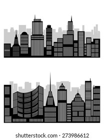 Vector illustration of a silhouette of the city