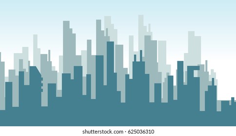Vector Illustration : Silhouette of the city
