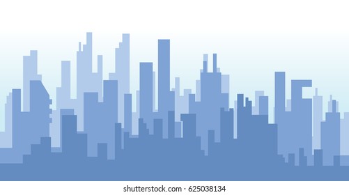 Vector Illustration : Silhouette of the City