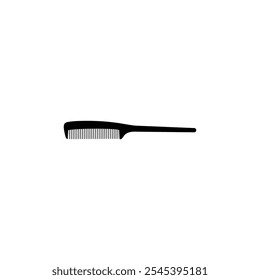 Vector illustration silhouette of comb icon isolated on white background.
