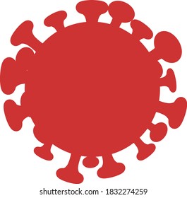 Vector illustration of silhouette of coronavirus