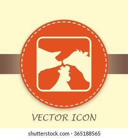 Vector illustration silhouette of cows,chicken and pigs