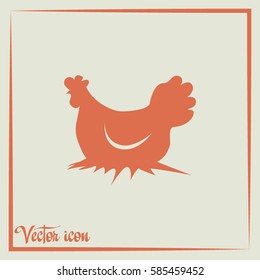 Vector illustration silhouette of cows,chicken and pigs