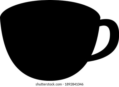 Ilustración vectorial de la silueta de una taza