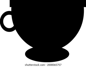 Vector illustration of the silhouette of a cup