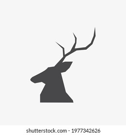 Vector illustration silhouette of a deer