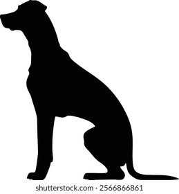 Vector illustration of silhouette of dog.