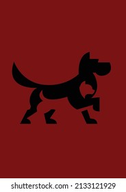 Vector illustration of a silhouette of a dog and a cat