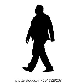 Ilustración vectorial. Silhouette de un gordo.