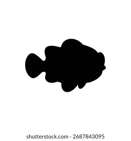 vector illustration of a silhouette of a fish