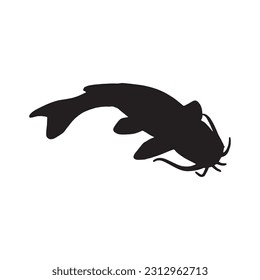 Vektorgrafik-Silhouette von Fisch-Katfischen