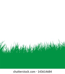 vector illustration of  silhouette grass  background