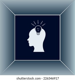 Vector illustration of a silhouette head