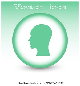 Vector illustration of a silhouette head