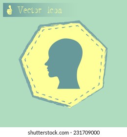 Vector illustration of a silhouette head