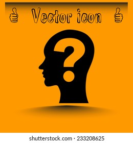 Vector illustration of a silhouette head