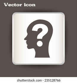 Vector illustration of a silhouette head