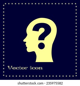 Vector illustration of a silhouette head