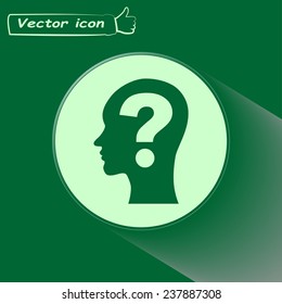 Vector illustration of a silhouette head