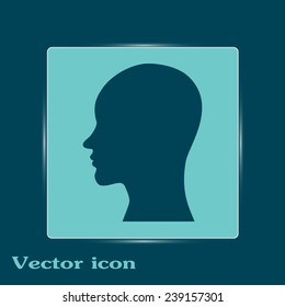 Vector illustration of a silhouette head