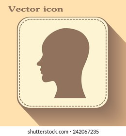 Vector illustration of a silhouette head