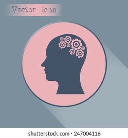 Vector illustration of a silhouette head