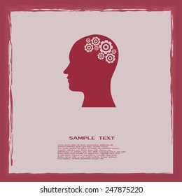 Vector illustration of a silhouette head