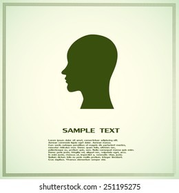 Vector illustration of a silhouette head
