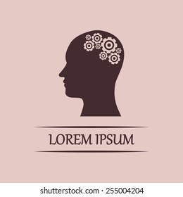 Vector illustration of a silhouette head