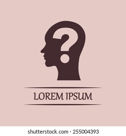 Vector illustration of a silhouette head