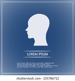 Vector illustration of a silhouette head