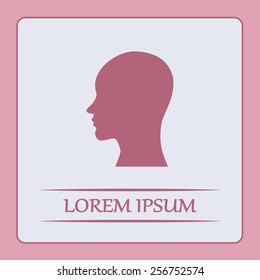Vector illustration of a silhouette head