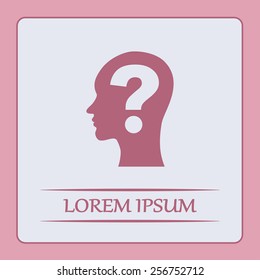 Vector illustration of a silhouette head