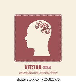 Vector illustration of a silhouette head