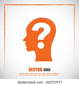 Vector illustration of a silhouette head