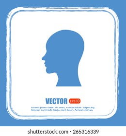Vector illustration of a silhouette head