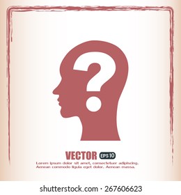 Vector illustration of a silhouette head