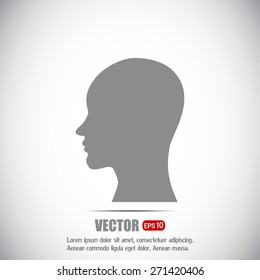 Vector illustration of a silhouette head