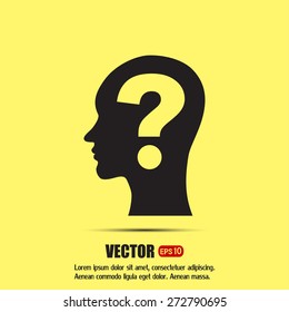 Vector illustration of a silhouette head