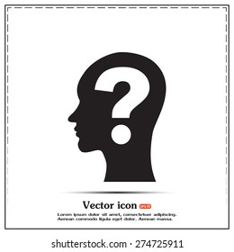 Vector illustration of a silhouette head