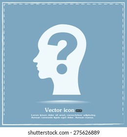 Vector illustration of a silhouette head