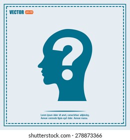 Vector illustration of a silhouette head