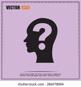 Vector illustration of a silhouette head