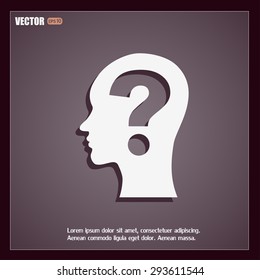 Vector illustration of a silhouette head