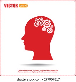 Vector illustration of a silhouette head