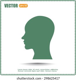 Vector illustration of a silhouette head