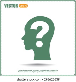 Vector illustration of a silhouette head