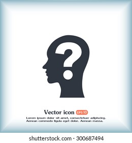 Vector illustration of a silhouette head