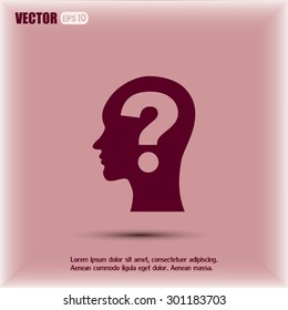 Vector illustration of a silhouette head