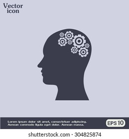 Vector illustration of a silhouette head